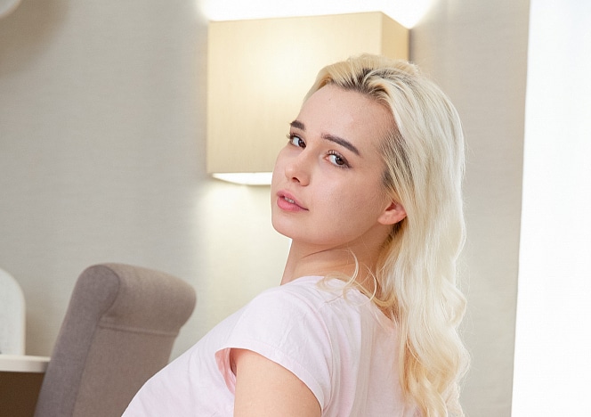 Blonde Drinks Sperm After Sex